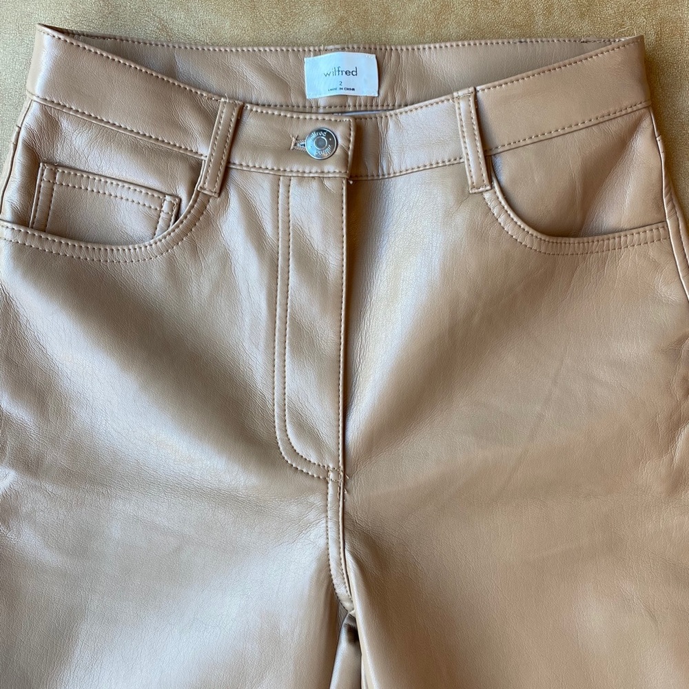 Aritzia Wilfred Melina leather pants!!